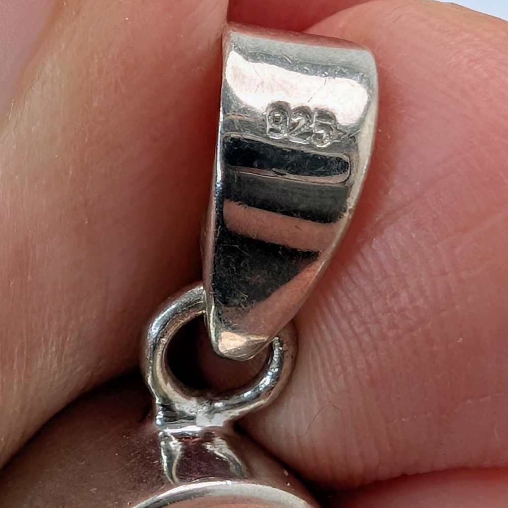 Natural Green Amethyst Pendant S925 Sterling Silver Pendant - Picture 7 of 7